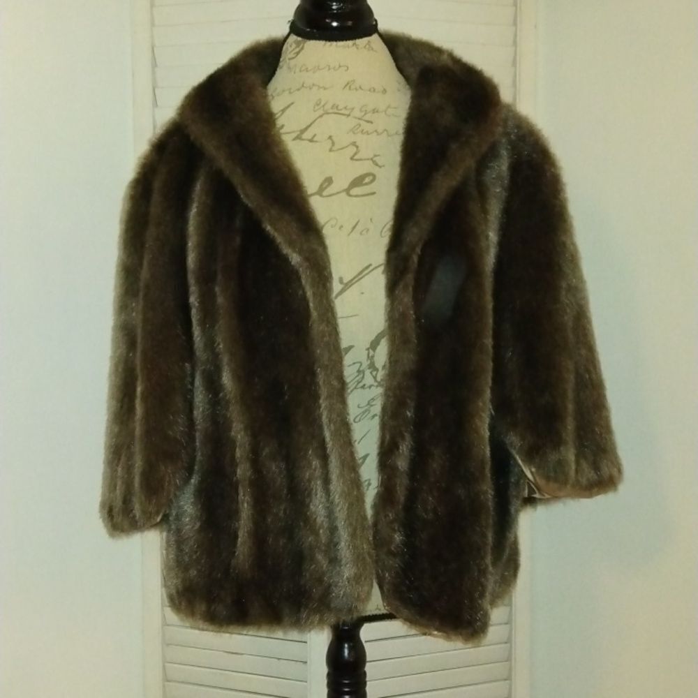 Vintage Regina Glenara Glenoit Faux Mink Jacket